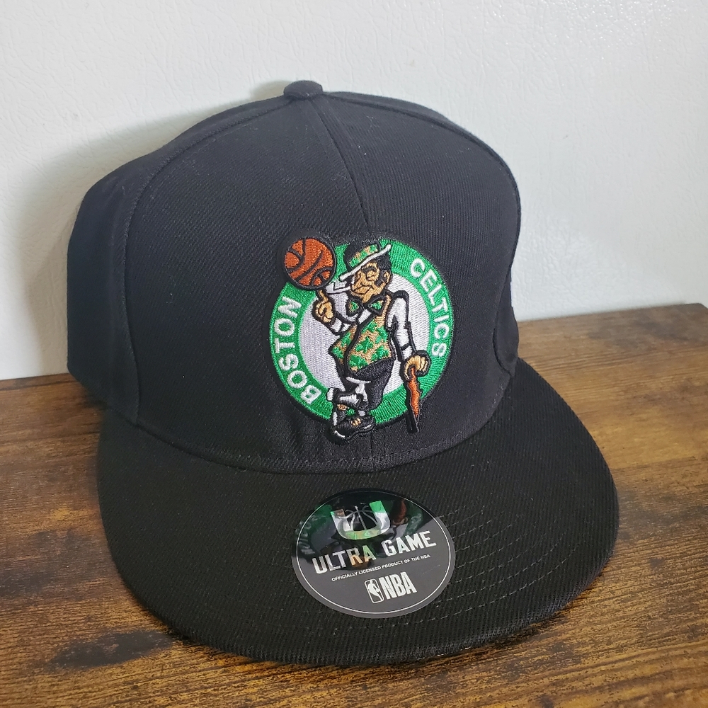 Boston Celtics Black UNK UltraGAME Graphic Brim Unisex Snapback Hat